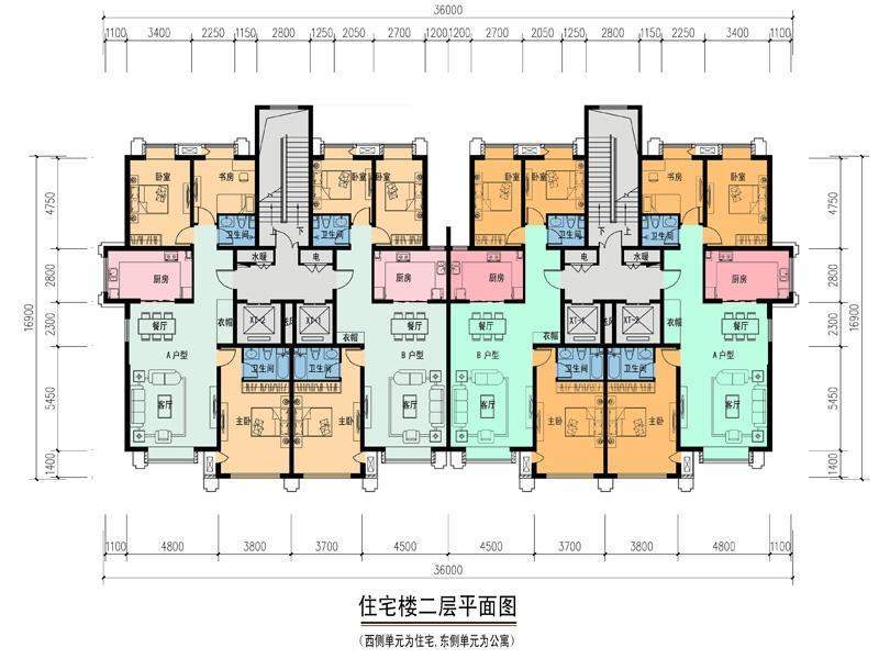 新劝业城住宅二层平面图