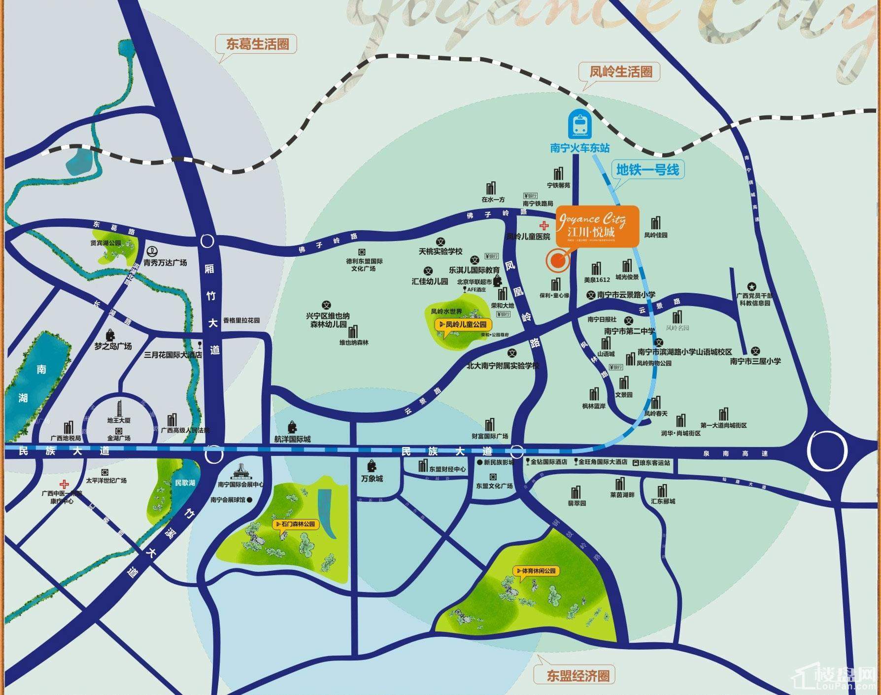 江川悦城区位图