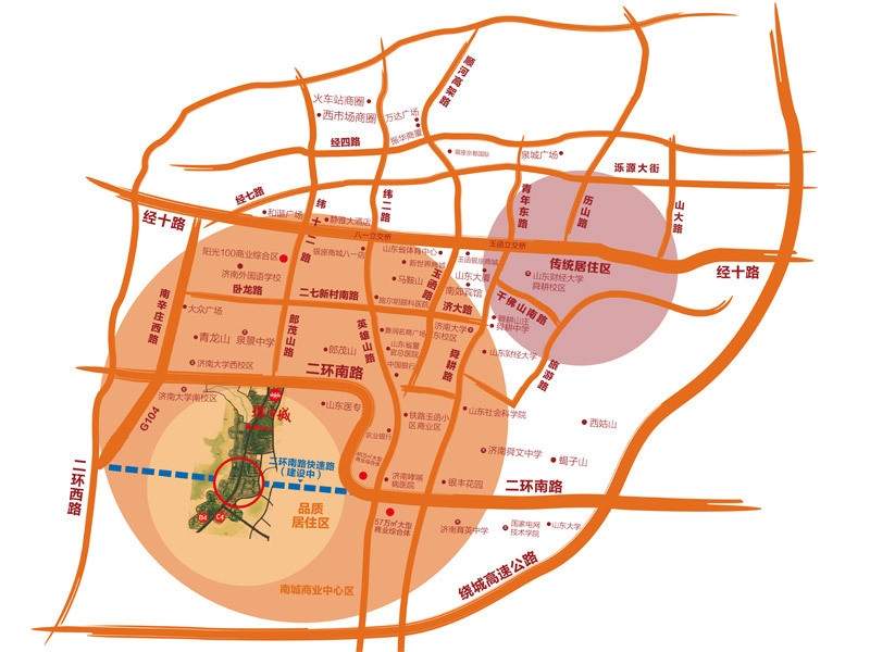 中海铂宫央墅位置图