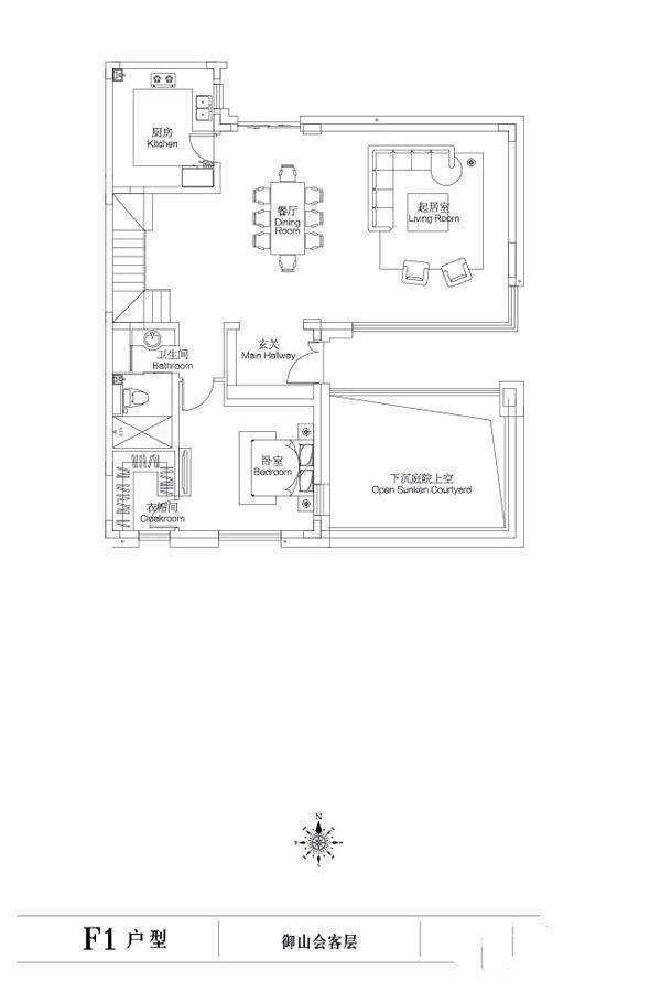 济南华润城·仰山 F1户型图