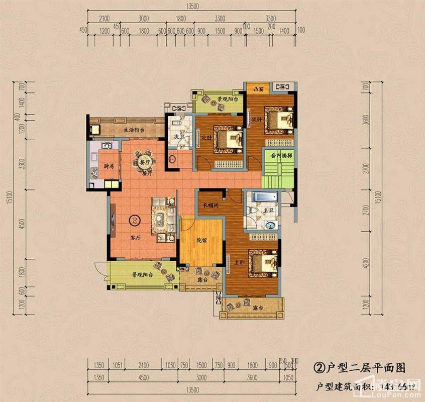 ②户型二层平面图