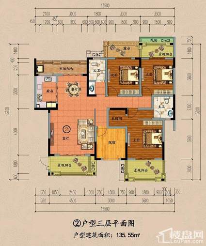 ②户型三层平面图