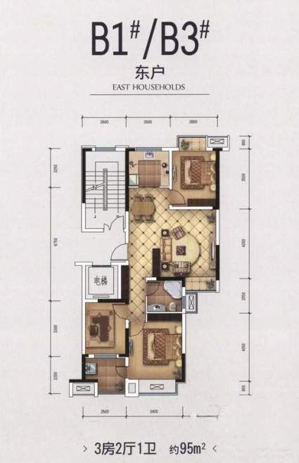 B1#B3#东户户型（售完）