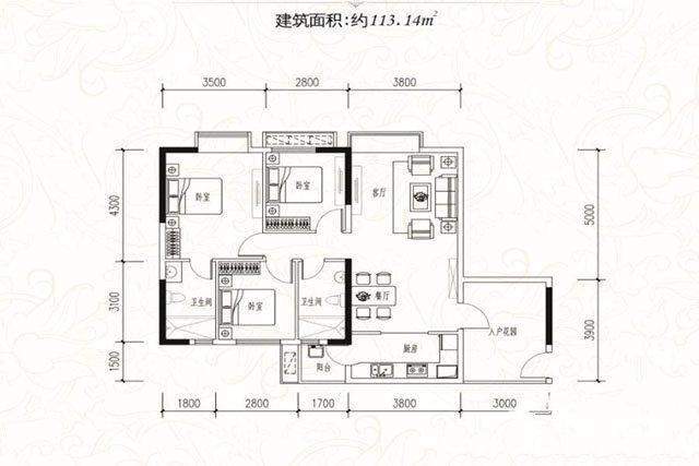 一期E栋82.21平户型图