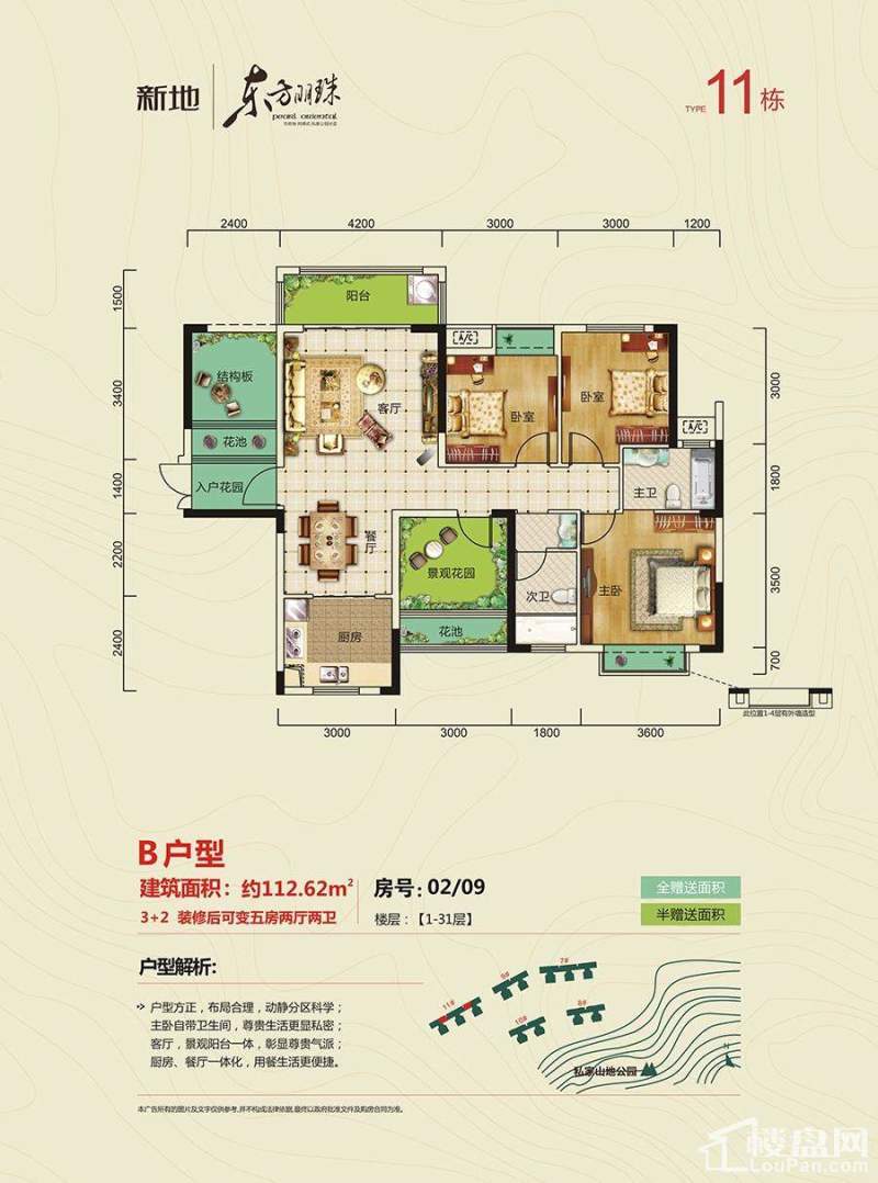 新地东方明珠B户型