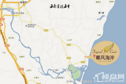 博鳌椰风海岸位置图