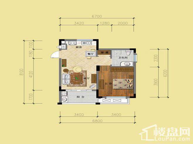 万泉银苑B3户型图