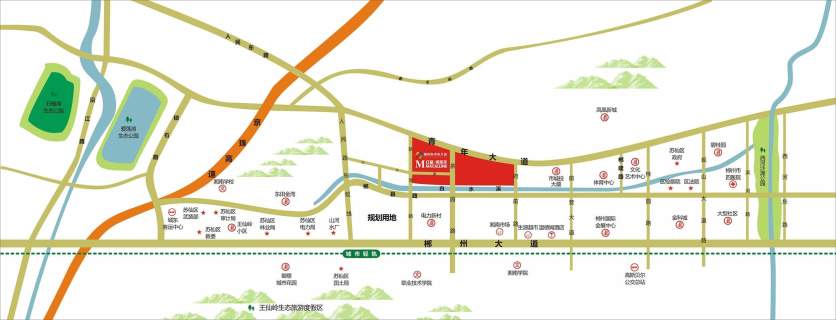 郴州东中央大街·红星美凯龙位置图