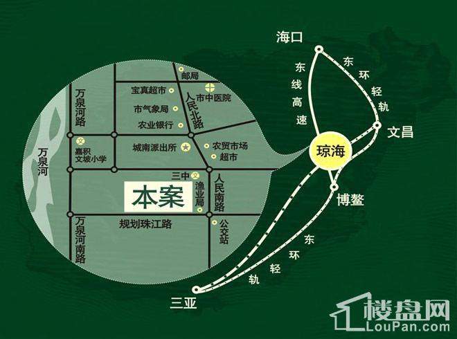 珠江花园交通图