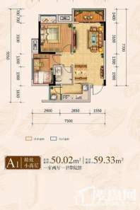 一期高层A4幢标准层A1户型