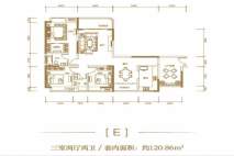 金辉城江城上一期2幢标准层E户型【在售】