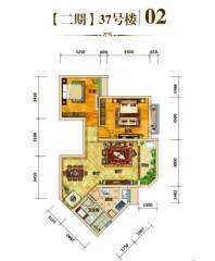 恒大绿洲二期37号楼02户型