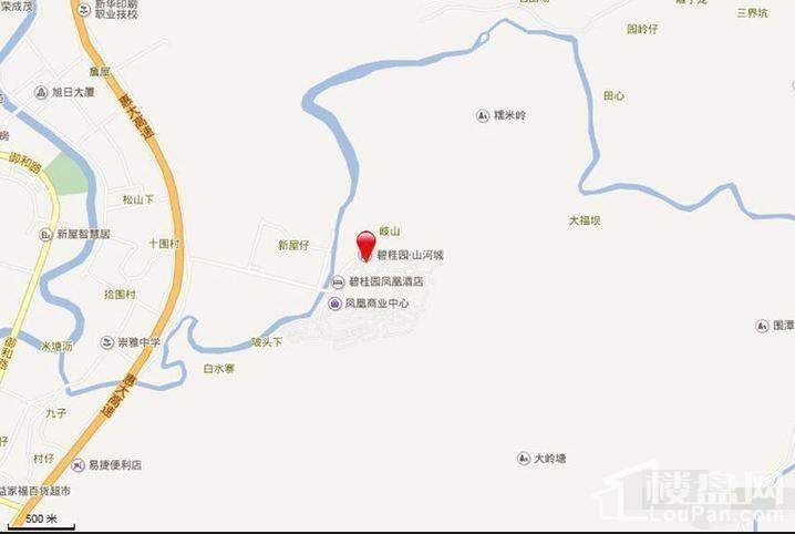 碧桂园山河城  位置图