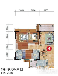5栋1单元04户型