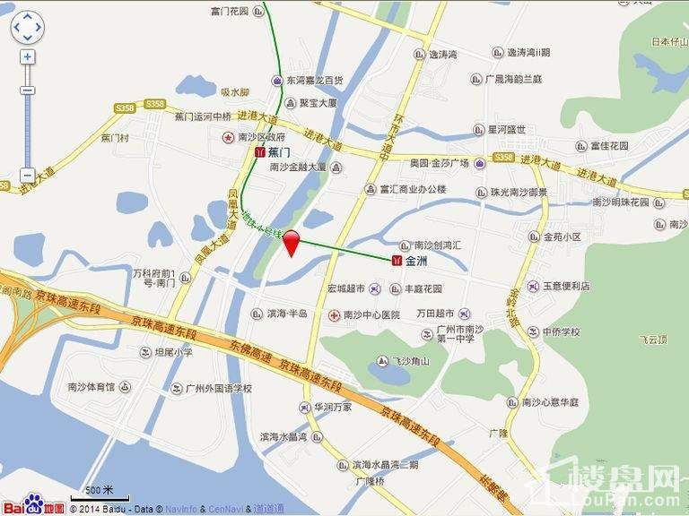 越秀滨海悦城位置图
