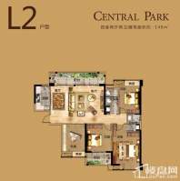 建发中央公园4#L2户型东边户