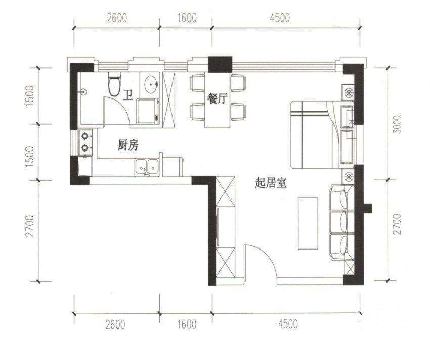 天元涉外景园C8户型