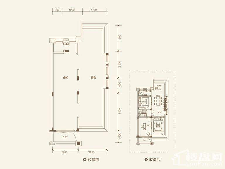 五矿沁园金城3-14栋叠墅B2户型阁楼