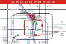 高岭国际商贸城交通示意图