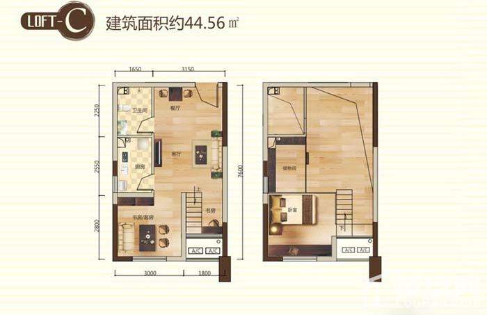 拿铁空间loft-C户型图