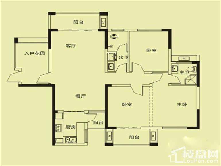  鑫天格林香山A3户型图