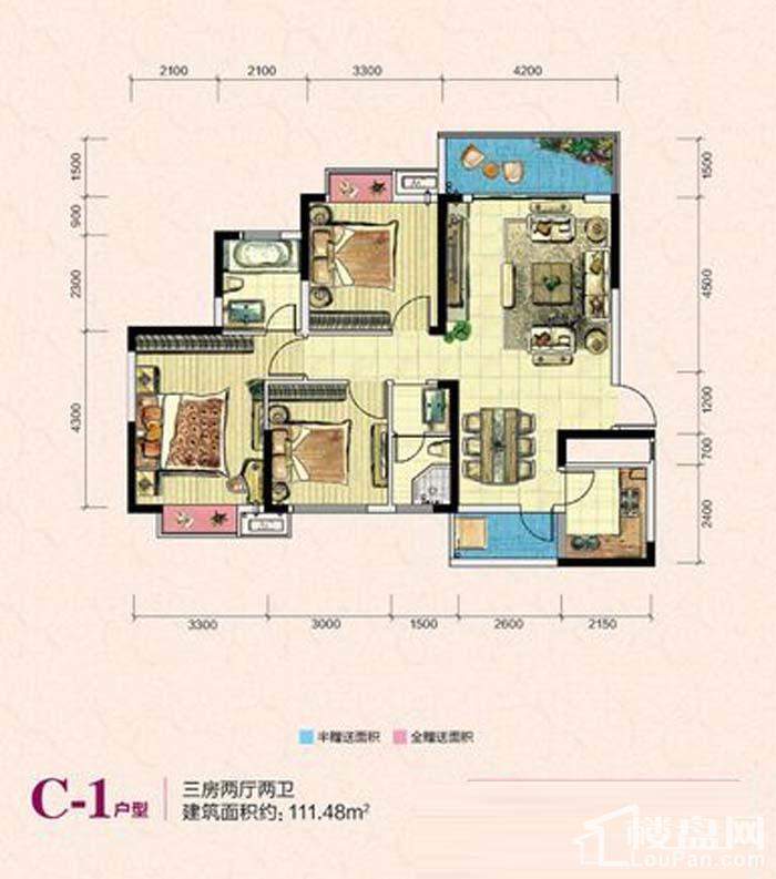  凯富南方鑫城C-1户型图