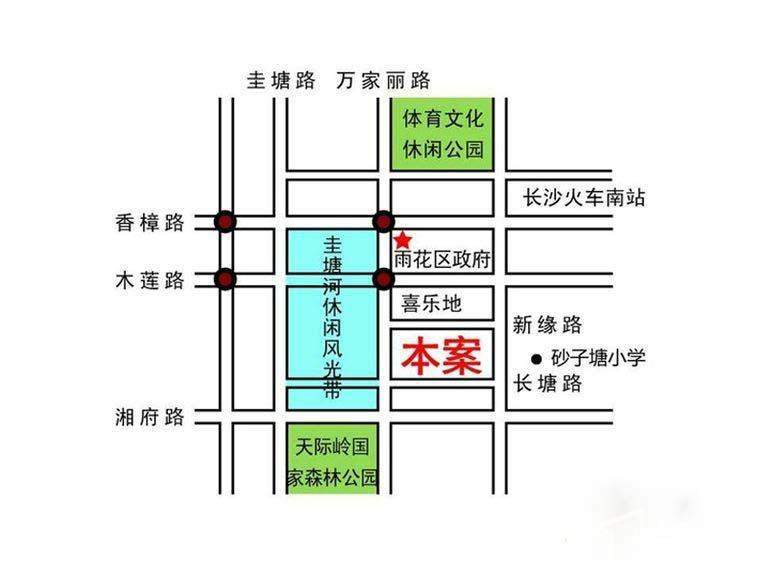 新里程潇湘名城  区位图