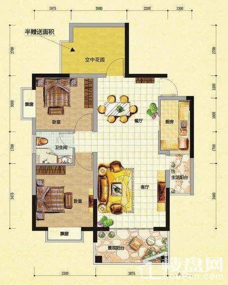 富基世纪公园  89.42平户型