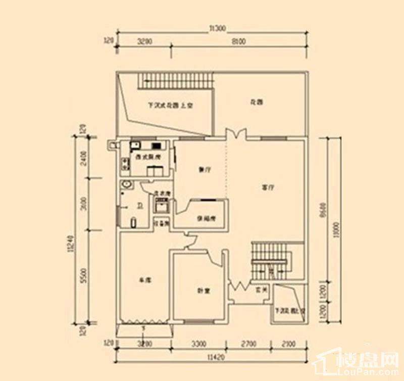  麓山恋迪亚溪谷 双拼A2一层户型