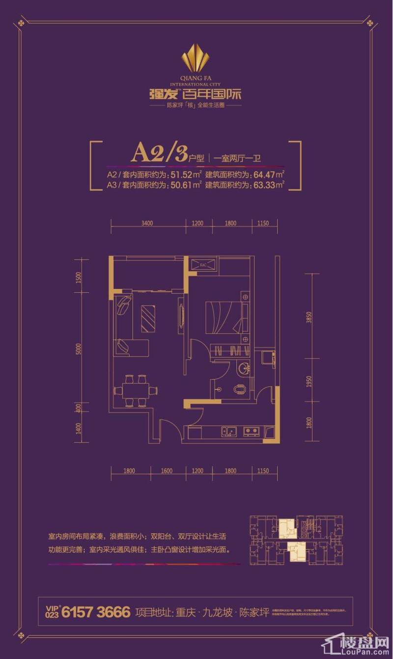 强发百年国际A2/3户型