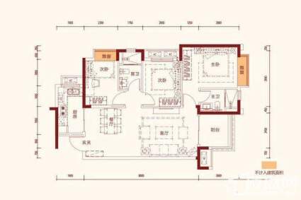 万科金域缇香户型图A户型