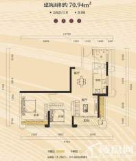 长房半岛蓝湾70.94户型