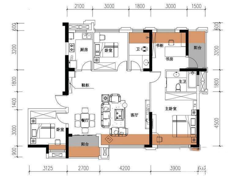 天元涉外景园 C8栋-03户型