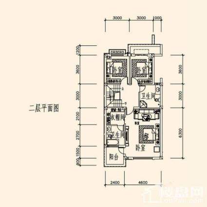 山水英伦庄园 A30户型（二层）