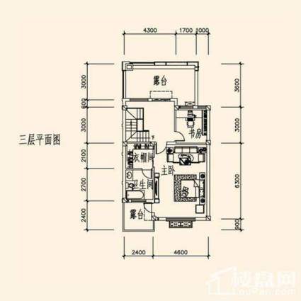 山水英伦庄园 A30户型（三层）