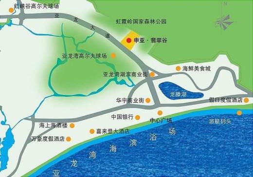 亚龙湾翡翠谷三期位置图