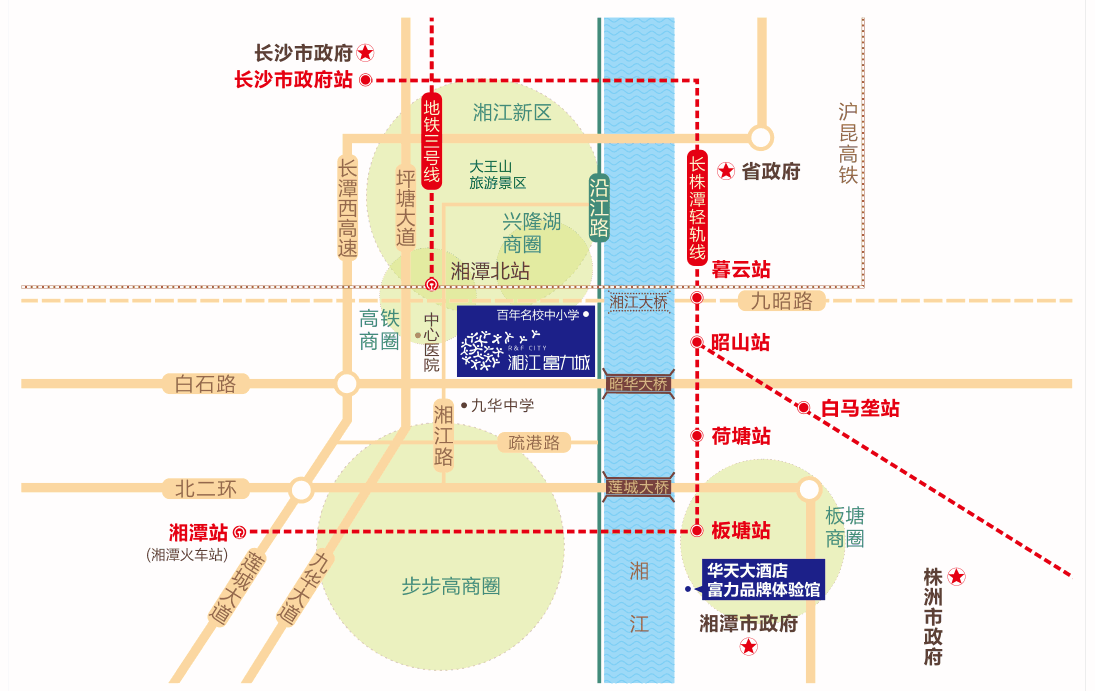 湘江富力城区位交通图