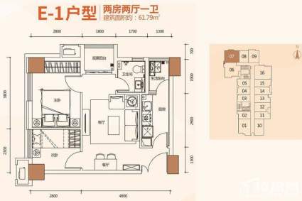 荣泰广场E-1户型