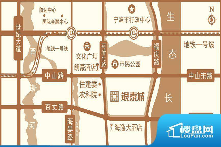 宁波银泰城交通图