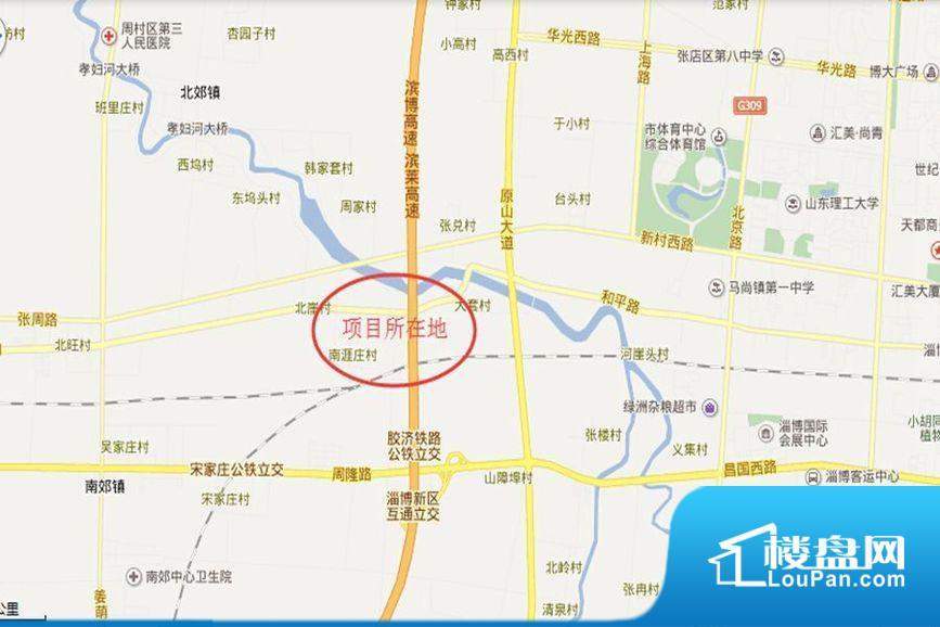 淄博悦澜湾交通图