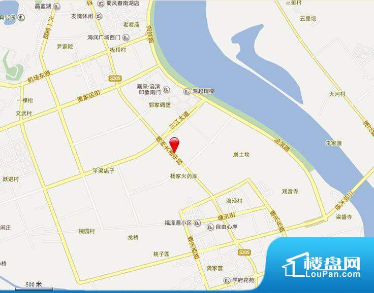 中玮海润城交通图