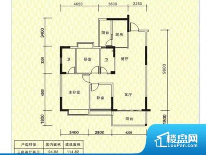 各个空间都很方正，方便后期家具的摆放。全明户型，每一个空间都带有窗户，保证后期居住时能够充分采光和透气；通透户型，保证空气能够流通起来，空气质量较好；采光较好，保证居住舒适度。整个户型空间布局合理，真正做到了干湿分离、动静分离，方便后期生活。卧室作为较为重要的休息空间，尺寸合适，有利于主人更好的休息；客厅作为重要的会客空间，尺寸合适，能够保证主人会客需求。卫生间和厨房作为重要的功能区间，尺寸合适，