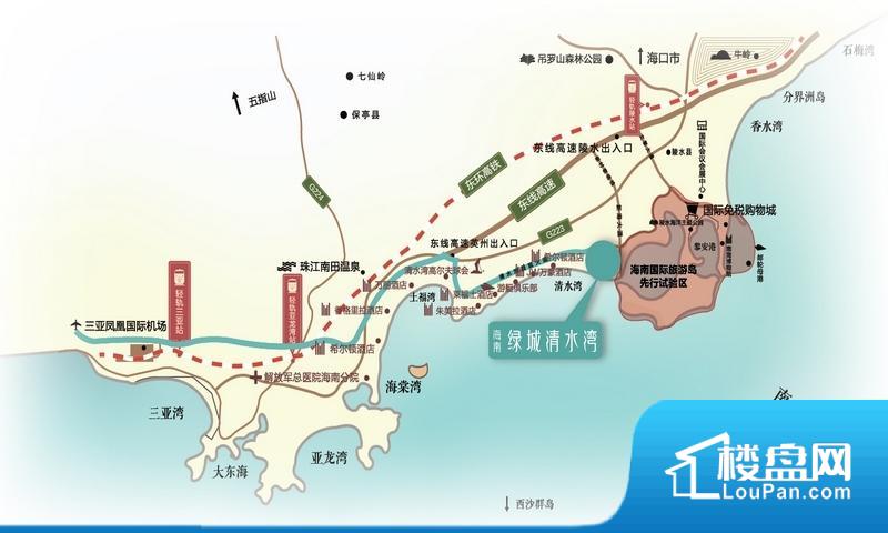 清水湾区域交通图