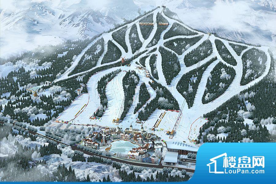 滑雪场效果图