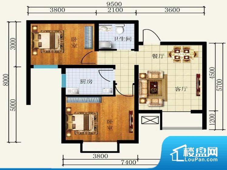 各个空间都很方正，方便后期家具的摆放。无对外窗户，通风采光较差，卫生间湿气会加重，不利于身体健康。整个户型空间布局合理，真正做到了干湿分离、动静分离，方便后期生活。各个功能区间面积大小都比较合理，后期使用起来比较方便，居住舒适度高。公摊相对合理，一般房子公摊基本都在此范畴。日常使用基本满足。