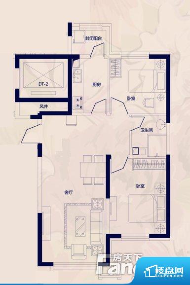 2室2厅卫  91.39㎡