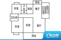 各个空间方正，后期空间利用率高。整个空间采光很好，主卧和客厅均能够保证很好的采光；并且能真正做到全明通透，整个空间空气好。厨卫等重要的使用较为频繁的空间布局合理，方便使用，并且能够保证整个空间的空气质量。客厅、卧室、卫生间和厨房等主要功能间尺寸以及比例合适，方便采光、通风，后期居住方便。公摊高于15%且低于25%，整体得房率不算太高。