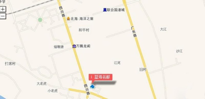 蓝海名都 位置图