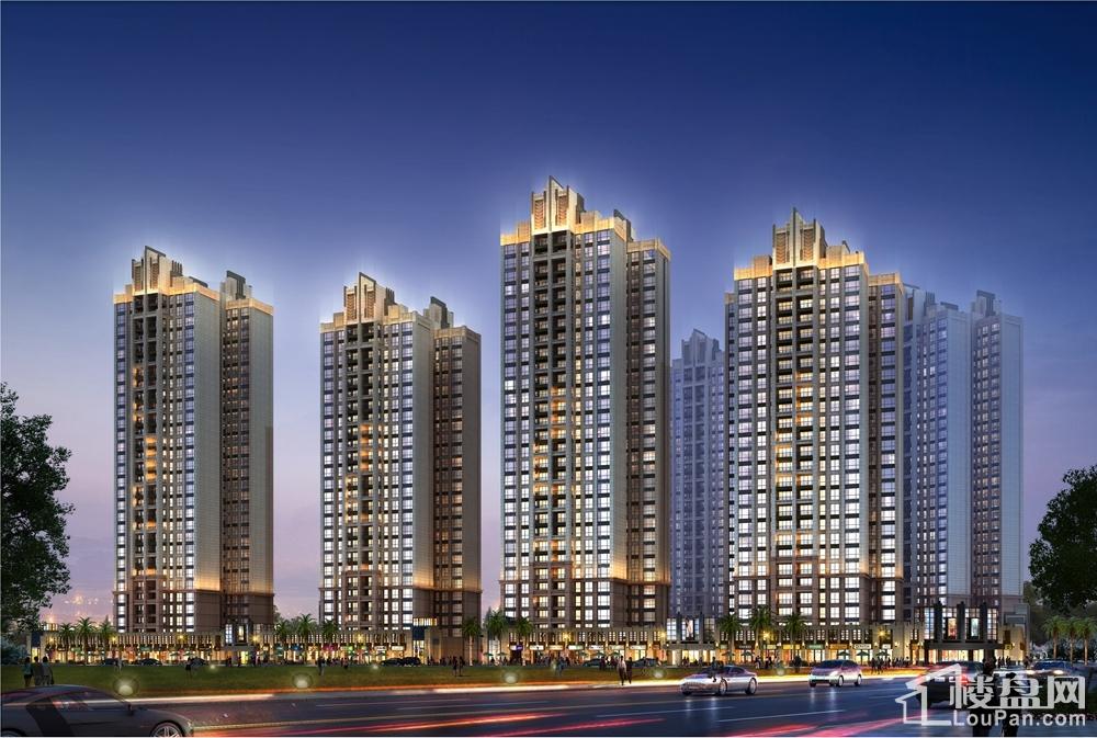 夜景鸟瞰图_御景珺庭效果图_实景图_样板间_配套图_位置图-湛江楼盘网