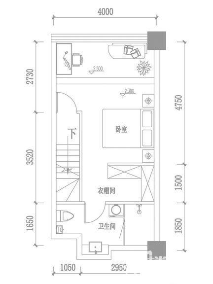  B-08户型跃层二层